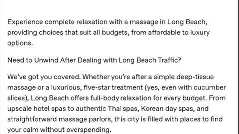 A Massage in Long Beach for Every Budget