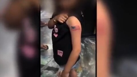 9 yr old gets a real tattoo in Arizona