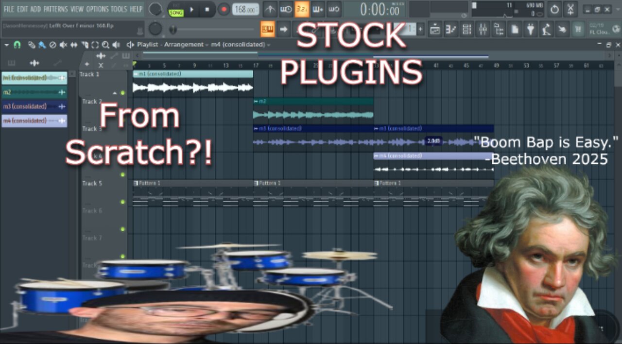 Hard Boom Bap is easy-FL Studio-How to make beats from scratch w/ STOCK Plugins