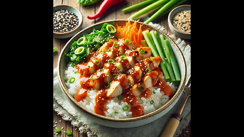 "High-Protein Bang Bang Chicken Rice Bowl – A Flavor-Packed Power Meal!"