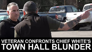 Veteran confronts Chief White's handling of the attack on KCRCC's town hall security guards