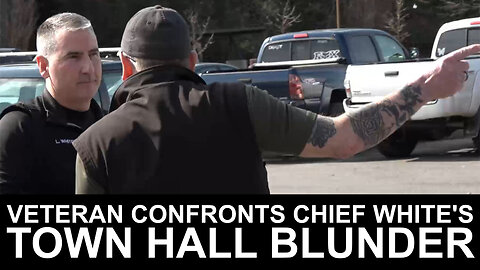 Veteran confronts Chief White's handling of the attack on KCRCC's town hall security guards