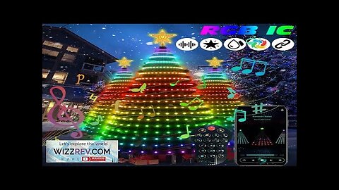 Christmas Tree Lights Application DIY Lmage LED RGB IC String Light Bluetooth Review