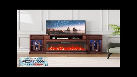 VEVOR 80" Fireplace TV Stand with 20 LED Lights Remote Control Review