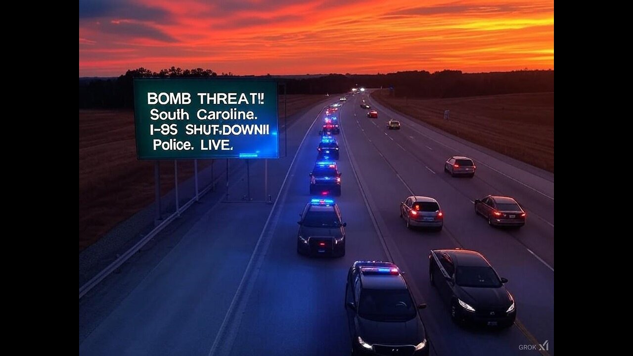 BOMB THREAT!! South Carolina. I-85 SHUT-DOWN!! Police. LIVE.