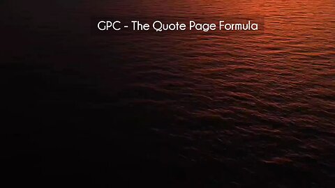 (courseslibrary.com)GPC - The Quote Page Formula Course download