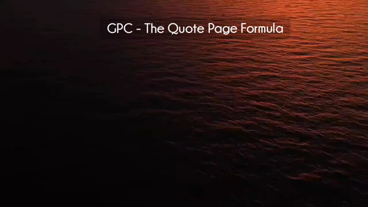 (courseslibrary.com)GPC - The Quote Page Formula Course download