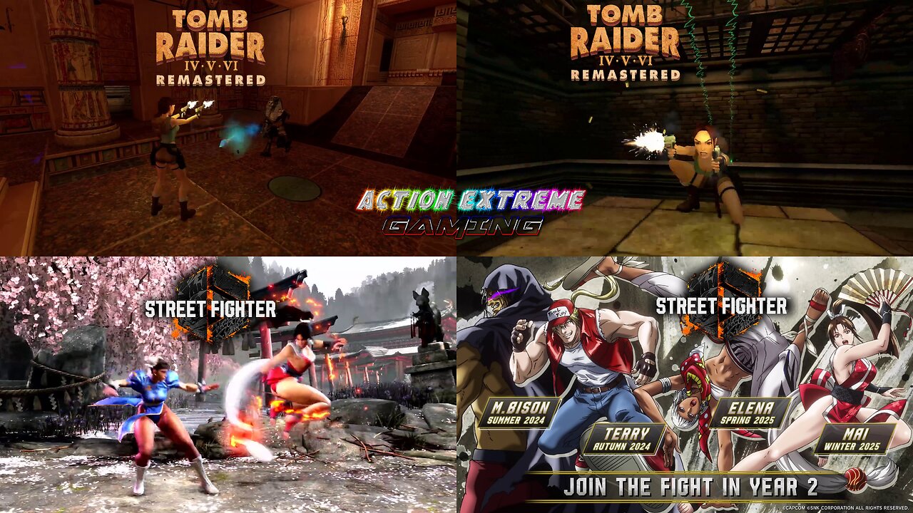 Tomb Raider IV,V, & VI Remastered – Meet the Bosses (Nintendo Switch) Trailer + Street Fighter 6: Mai shiranui Gameplay Trailer