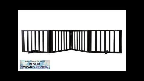 VEVOR Free Standing Dog Gate 24" H x 80.3" W Freestanding Pet Review