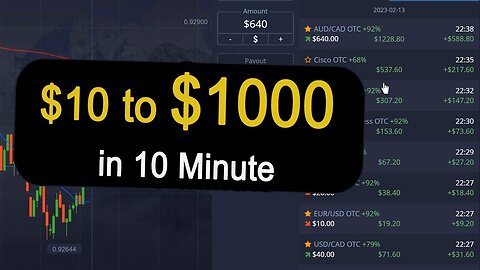 $10 to $1082 under 10 Minutes!