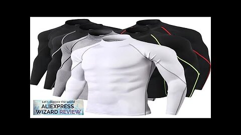 Men Sport T-shirt Quick Dry Bodybuilding Running Shirt Long Sleeve Compression Top Review