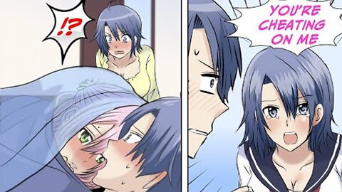 [Manga Dub] My girlfriend snuck into my bed with me and my sister went crazy [RomCom]