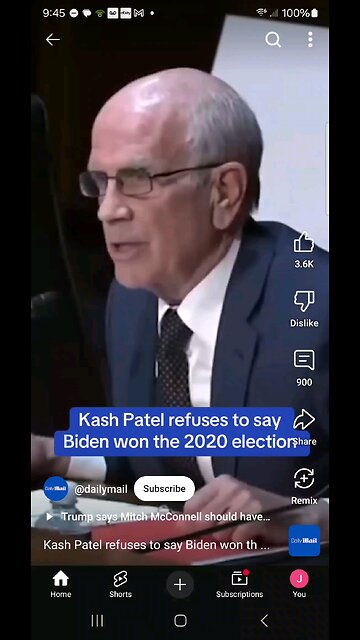 Kash Patel Reduses to Say "Biden Won the Election. "