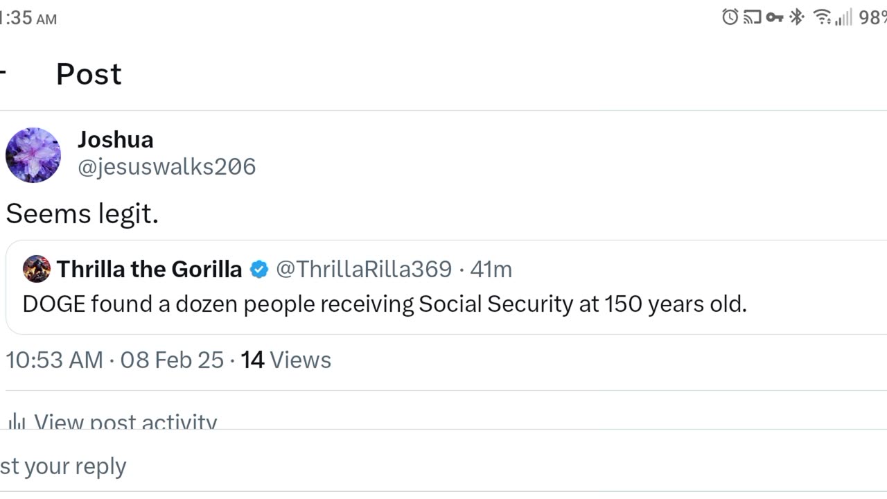 150yo Social Security Recipients
