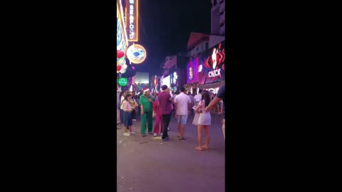 Thailand nightlife on the street.