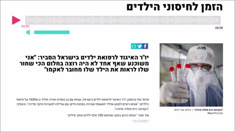 פרופ צחי גרוסמן מדבר על הפימס שלא אמור לעשות מוות פתאומי בהקשר של המוות של יוסף נעים זל ואומר מקורונה מתו כ-11 ילדים רובם עם מחלות רקע 13.12.21