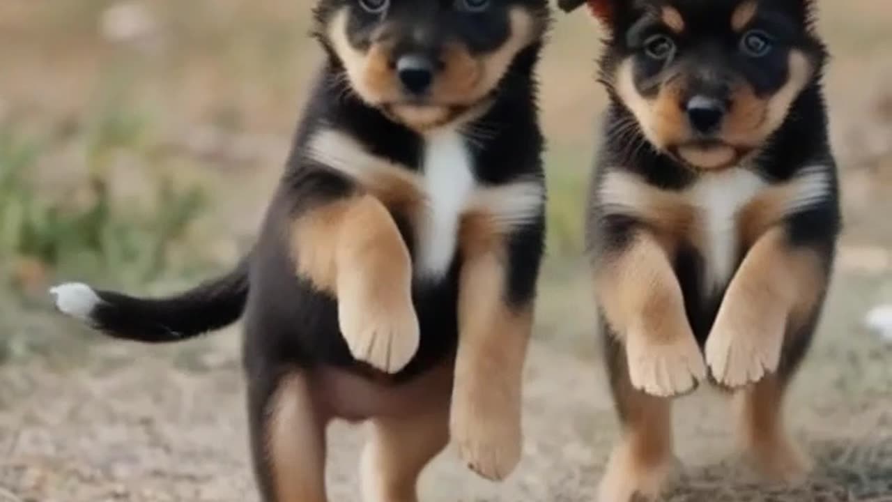 cute puppies dance