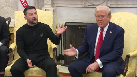 President Trump and Ukrainian President Zelenskyy in Oval Office, Feb. 28, 2025