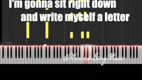 I'm gonna sit down and write myself a letter piano