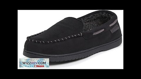 Dearfoams Men's Breathable Memory Foam Indoor Outdoor Keaton Moccasin Slipper with Wide Review