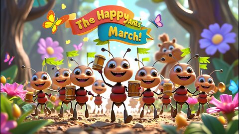 The Happy Ants March | Ants Cartoon | Nursery Rhymes & Kids Songs | Songs for Kids #KidsSong