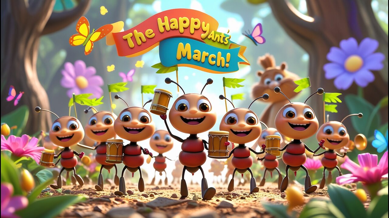 The Happy Ants March | Ants Cartoon | Nursery Rhymes & Kids Songs | Songs for Kids #KidsSong