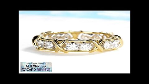 Infinity Eternity 14K Gold Lab Diamond Ring 925 Sterling Silver Engagement Wedding Review