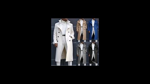 Men’s Mid-Length Trench Coat – Stylish, Warm, and Versatile Winter Jacket for Modern Men