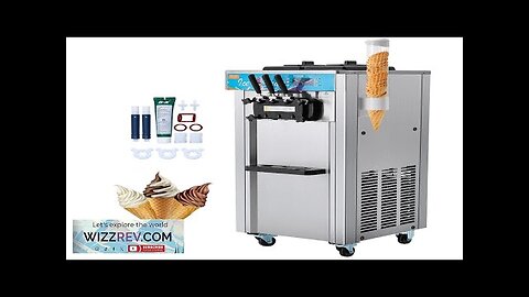 VEVOR Commercial Ice Cream Machine 21-31 L/H Yield 1800W 3-Flavor Freestanding Soft Review