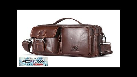 BULLCAPTAIN Genuine Leather Mens Shoulder Bag Business Crossbody Bag Male Briefcase Review