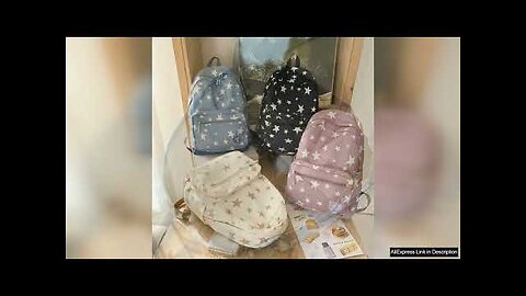 2023 New Star Print Nylon Backpack Casual Fashion Young Boys And Girls Review