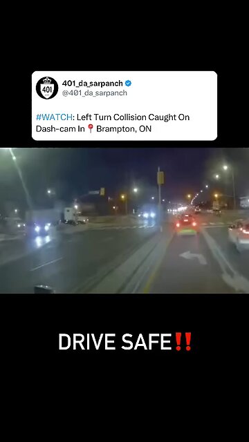 Left Turn Collision In Brampton Ontario