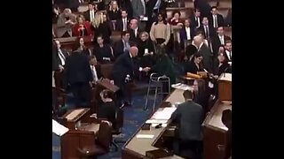 Nancy Pelosi Enters the House Chamber Using a Walker