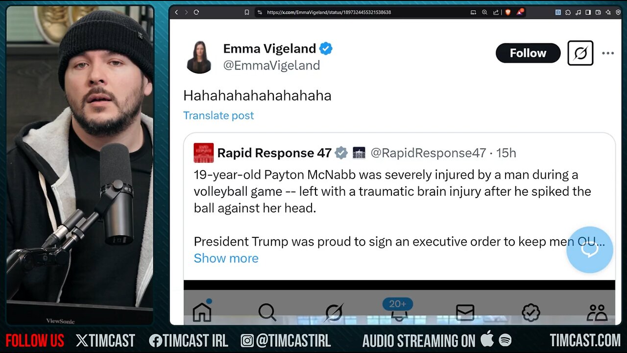 Liberal Pundit MOCKS Young Girl INJURED By Male Trans Athlete, Majority Report Host ROASTED As EVIL