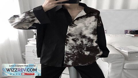 INCERUN Patchwork Ink Painting Print Long Sleeve Shirt Men's Casual Button Review