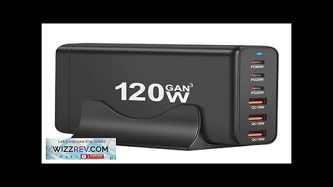 GaN Tech 120W 6-Port USB PD Charger 3USB-A+3USB-C Fast Charging Desktop Charging Review