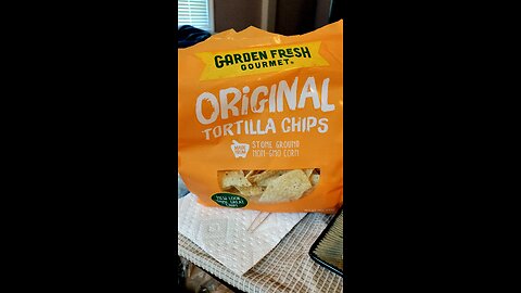 Eating Garden Fresh Gourmet Original Tortilla Chips, Dbn, MI, 2/9/25