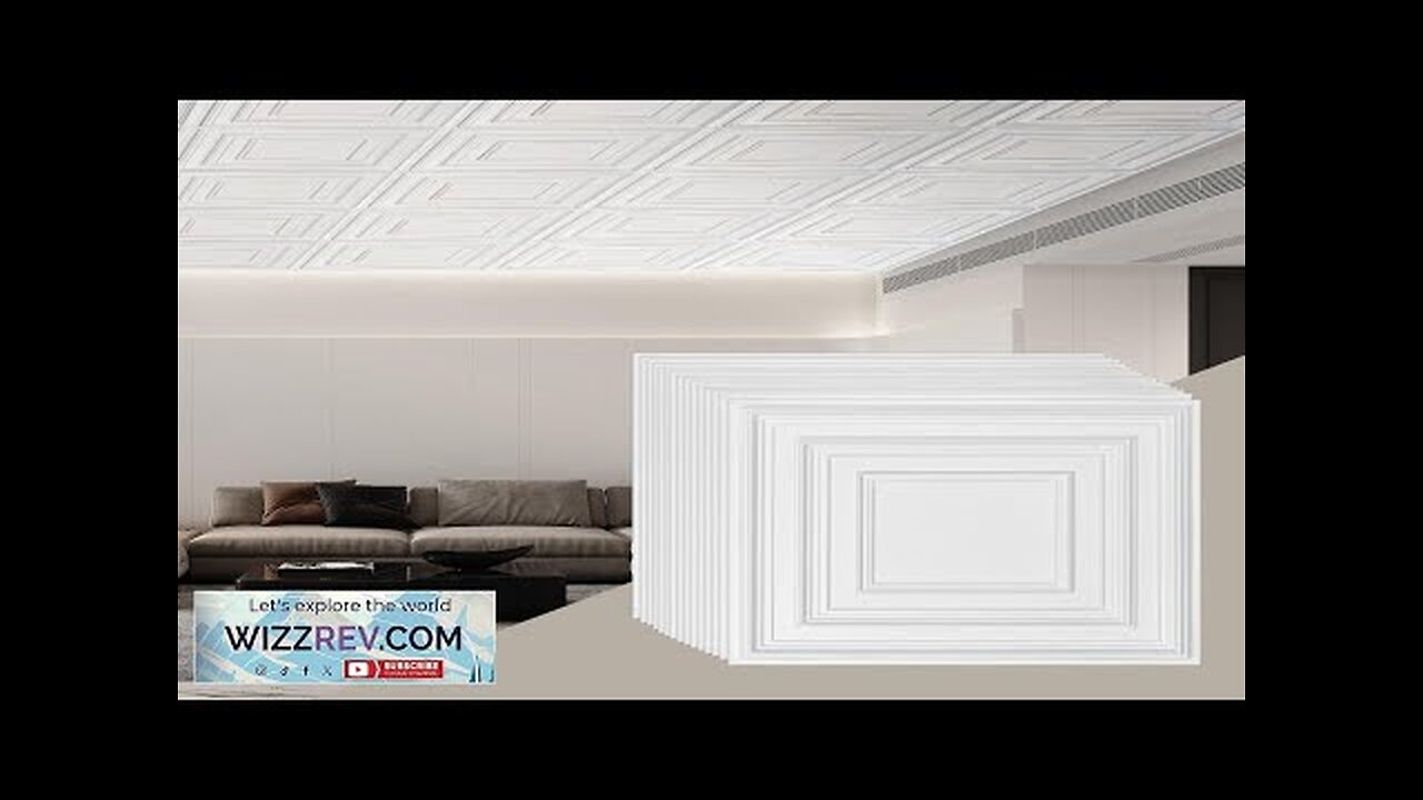 VEVOR Ceiling Tiles 12-Pack 24 x 24 in PVC Easy Installation White Review