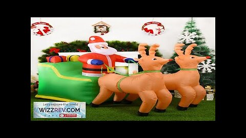 Christmas Inflatable Santa Claus with Double Deer Self Inflating Electric Blow Review