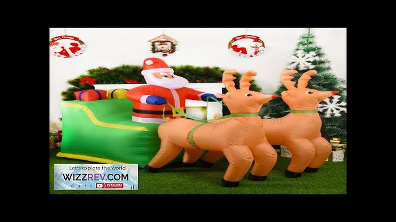 Christmas Inflatable Santa Claus with Double Deer Self Inflating Electric Blow Review