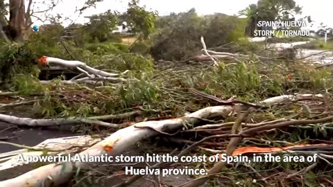 Une terrible tempête en Espagne se transforme en tornade et provoque des dégâts