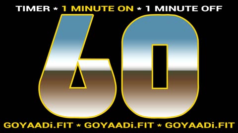 GOYAADi.FIT 1 Minute On, 1 Minute Off: 60-Minute Interval Timer