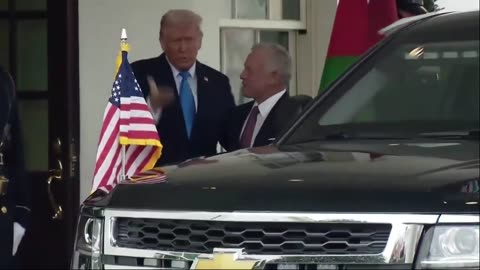 President Donald J. Trump welcomes King of Jordan Abdullah II and Crown Prince of Jordan