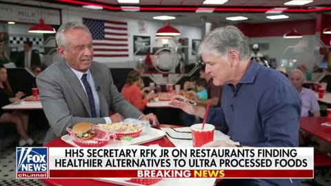 RFK Jr. eating 100% beef tallow fries at a Steak N Shake LIVE on Fox News