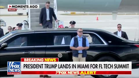 POTUS arrives in Miami where he will speak later today at the FII Priority Summit