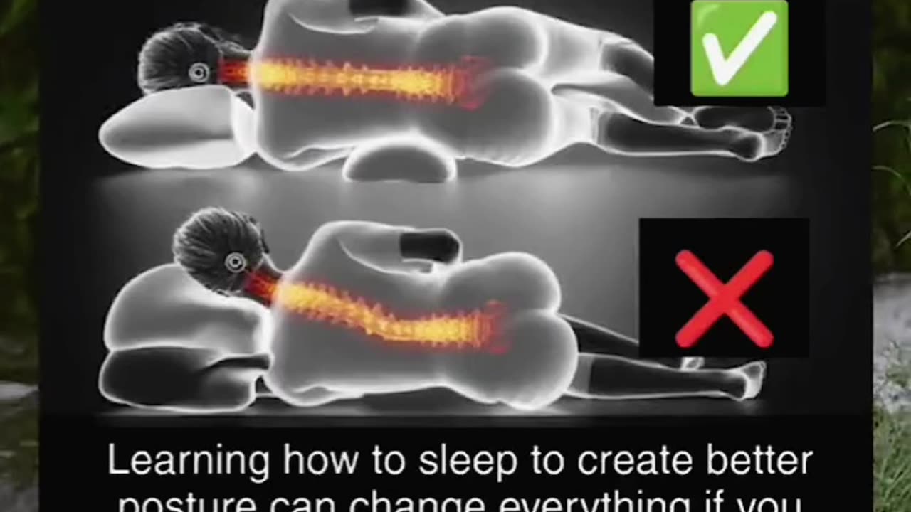 Sleep using correct posture