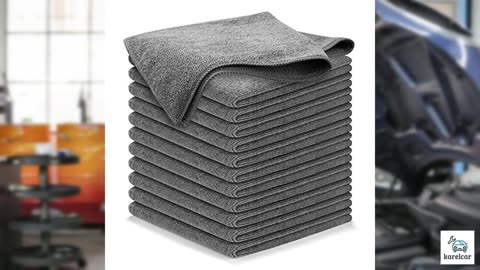 USANOOKS Microfiber Cleaning Cloth Grey - 12 Pcs (