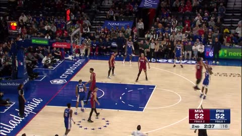 NBA - Maxey drills the deep stepback triple 🎯