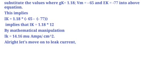 How To Determine Action Potential By Calculating Ionic Currents Etc:By Daniel Aryee 5th March 2025