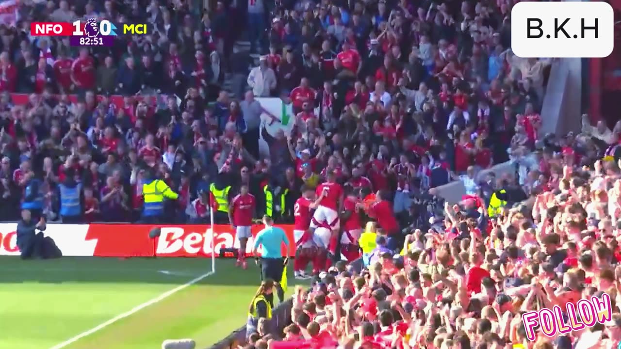 Nottingham Forest vs Man City 1-0 All Goals